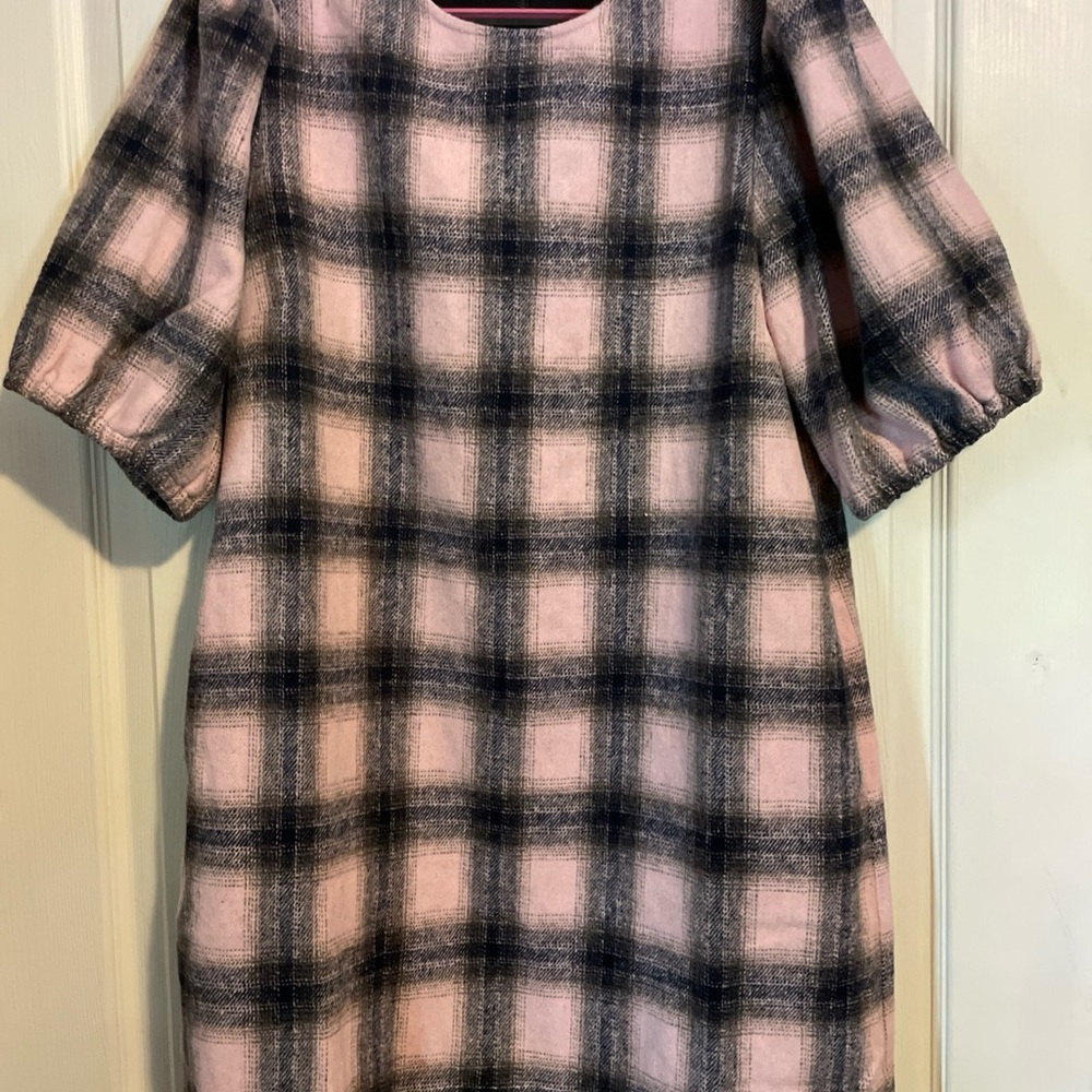Chic Plaid Long Sleeve Dress
